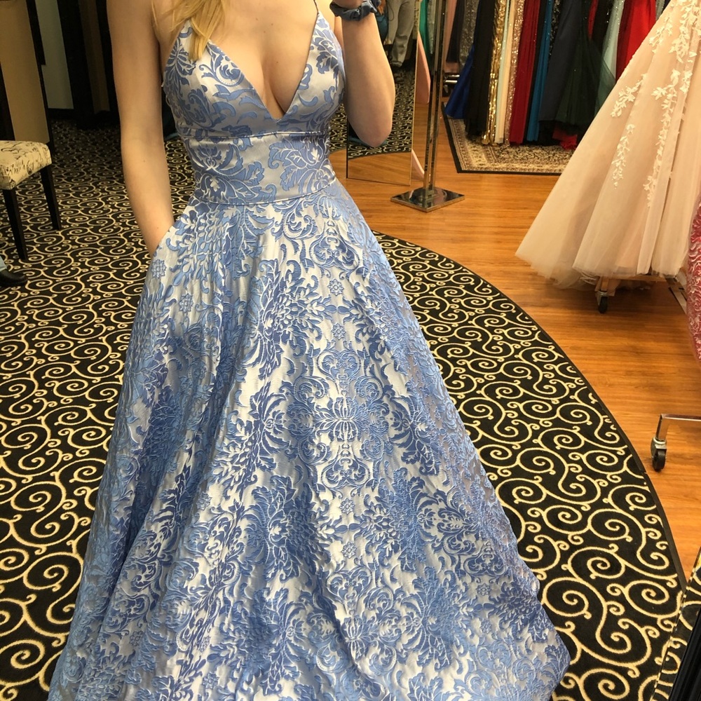 Blue Ballgown Sherri Hill Prom Dress